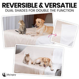 SILLY LEGACY Thin Reversible Waterproof Protective Cover or Liner for Bed or Couch, for Dogs and Cats, Babies; Incontinence, Dirt, Drool (King Size, 100 x 96 inch) (Beige)