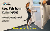 Bow Wow Barrier 28” Café by Smart Retract: Retractable Door Barrier for Dogs and Cats