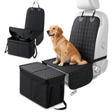 HOMBYS Detachable 2-in-1 Back Seat Extender for Dogs, Full-Coverage Pets Car Seat Cover & Storage Organizer, Waterproof Seat Protector for Cars, TruVs, Trucks (with Zipper Combination, Large)