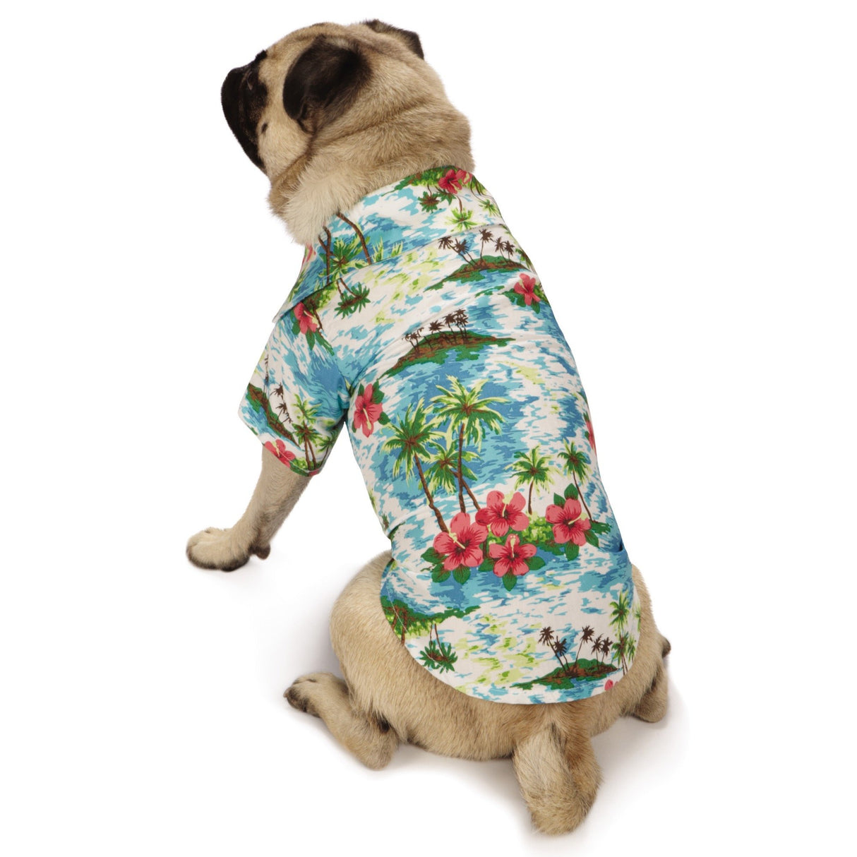 Casual Canine Hawaiian Breeze Camp Shirt for Dogs, 10" XS