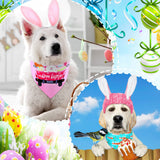 20 Pcs Easter Dog Bandana Pet Scarf Washable Triangle Bibs Shamrock Scarfs Adjustable Pet Triangle Washable Kerchief for Easter Dogs Cats