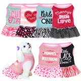 Clysee 6 Pack Girl Dog Clothes Pet Dress Shirt Female Cute Dog Sundress Puppy Christmas Apparel Clothes Outfits with Ruffles for Pets Cats(Medium)