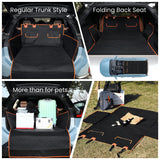 NESTROAD SUV Cargo Liner for Dogs, Waterproof Dog Cargo Cover for SUVs,Sedans,Vans,Nonslip Dog Seat Cover with Bumper Flap Protector,Universal Fit,Black,Standard