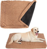 Faux Fur Dog Bed Covers – Ultra Soft Rose Velvet, Removable & Washable, Cozy & Durable,Large Pet Bed Cover Only (No Filling) – Gray, (Cloud Coffee Brown, 44" L x 32" W x 4.5" Th)