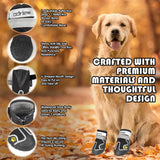 ODRIEW Dog Shoes Large Size Dogs, Medium Dog Booties-Dog Boots & Paw Protectors, 4PCS Shoes for Dogs with Reflective Strip, Anti-Slip Sole for Hot Pavement, Rain, Snow Walking, Hiking. (Black, 5)