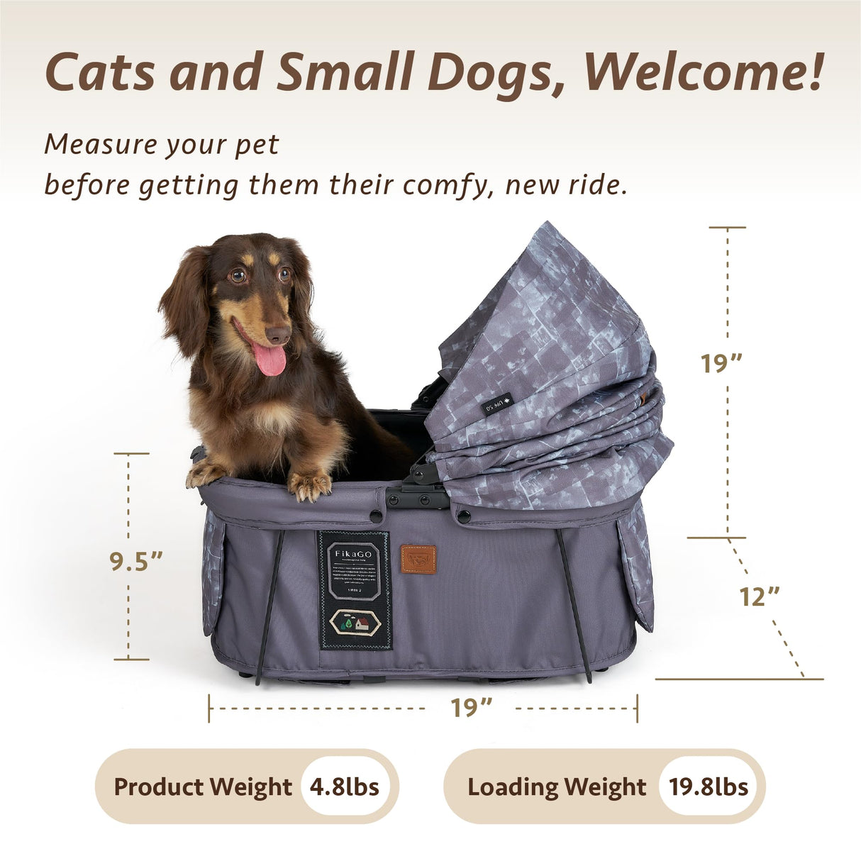 Sway2 Pet Car Seat and Carrier, 2-in-1 Booster Seat for Small Dogs and Cats