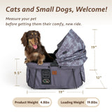 Sway2 Pet Car Seat and Carrier, 2-in-1 Booster Seat for Small Dogs and Cats