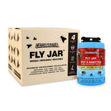 Catchmaster Reusable Fly Traps Outdoor Jar 4-Pack, Bug Catcher and Flying Insect Trap with Natural Attractant for Pest Control, Pet Safe, Non Toxic Bulk Fly Bait Traps