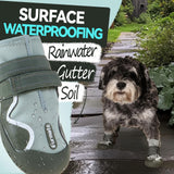 Furmate Dog Shoes for Large Small Medium Dogs,Dog Booties for Indoor Hardfloors Anti-Slip,Reflective Strip Waterproof Dog Boots & Paw Protectors for Outdoor Walking Hot Pavement,Winter Snow (Green-2)