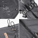 PAWBOSE Dog Raincoat with Harness for Small and Medium Dogs, Adjustable Waterproof Dog Rain Jacket,Reflective Rainproof Puppy 4 Legs Raincoat-Grey,S