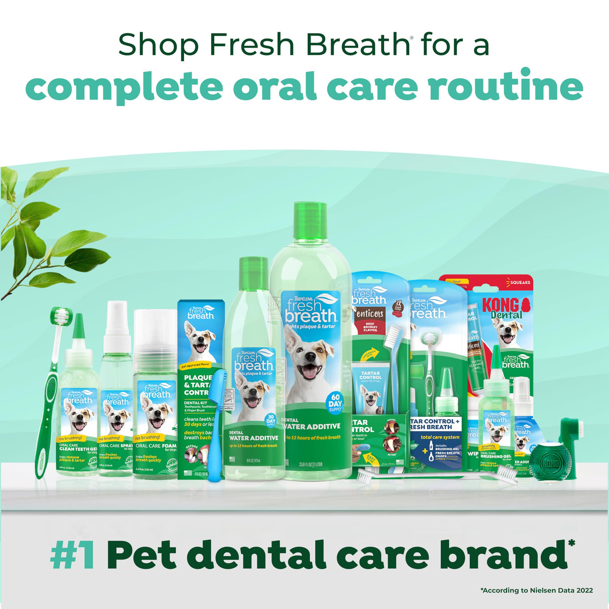 TropiClean Fresh Breath Advanced Whitening Water Additive for Dogs, Max Strength Dog Teeth Cleaning and Breath Freshener Solution, 33.8oz