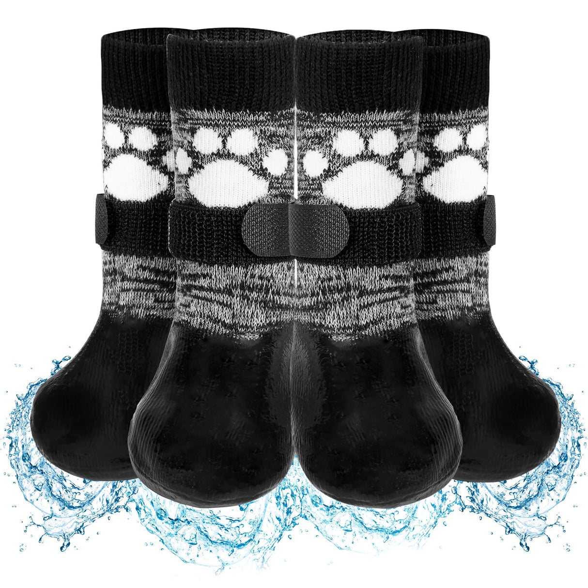 SCENEREAL Anti Slip Dog Boots & Shoes for Hot/Cold Pavement to Prevent Licking, Waterproof Dog Socks Paw Protectors for Small Medium Large Dogs, Traction Control on Hardwood Floor for Senior Dog, XXL