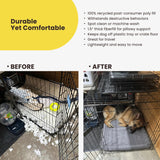 K9 Ballistics Tough Ripstop Dog Crate Pad - Durable, Machine Washable Kennel & Travel Mat for Puppies and Small Dogs, 29 x 18 fits 30” Wire Crate, Sandstone