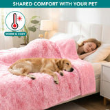 PetAmi Waterproof Dog Blanket for Medium Large Dogs, Calming Fleece Cat Blanket, Couch Protector Washable Sherpa Faux Fur Pet Throw for Puppy, Soft Reversible Leakproof 40x60 Tie-Dye Pink