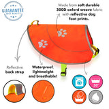 Funtone Colors Dog Reflective Vest - Comfortable Jacket Safety Hunting, High Visibility for Dogs with Elastic Straps and Clasp Closure-Orange, Medium