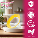 Nenesupply 17mm Oval Flanges Compatible with Medela Breast Pump Parts Replace 17mm Medela Flange Accessories. Work with Pump in Style Parts Symphony Parts Swing Maxi Harmony and Personalfit Flex