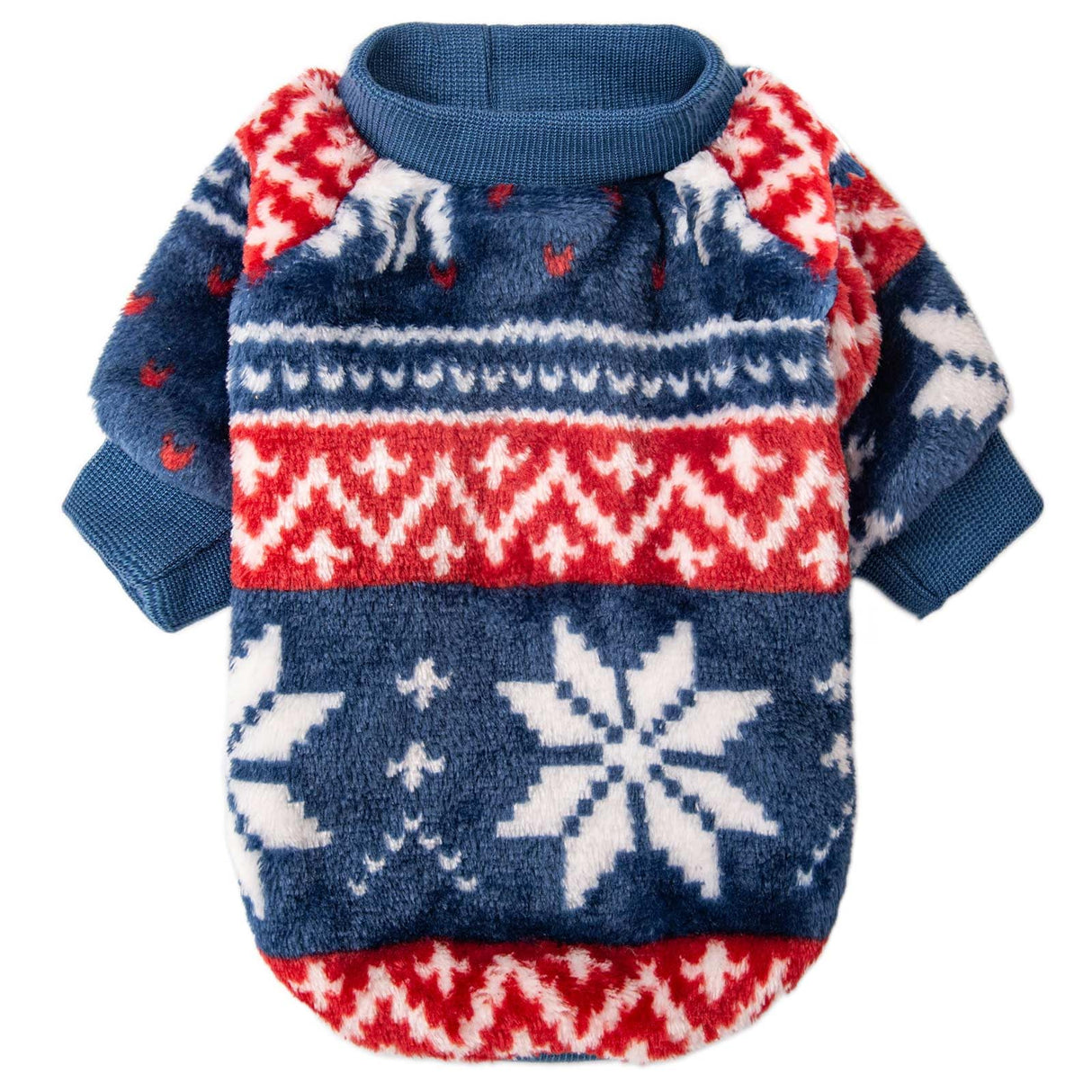 Algudbilt Dog Sweater | 2-Pack Clothes Jackets XXS - XXL for Small Dog Breed (Male & Girl), Super Soft Winter Coats Sweaters for Dogs and Cats, Pet Apparel Outfits (Red,Blue, XX-Large)