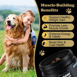 Petterm Dog Muscle Gain Chews - Dog Weight Gain Treat Weight Gain Supplements for Dogs Muscle Builder - with High Protein & Amino Acids for Lean Strength Recovery - 100 Chews for All Breeds & Ages