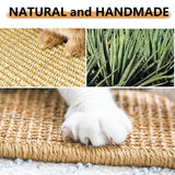 Oncpcare 2PCS Rabbit Scratch Mat Natural Bunny Scratching Pad Claws and Teeth Care Rabbit Mats for Cages Chew Toys for Bunny Pet Cage Bedding for Biting Sleeping Nesting, 16x12