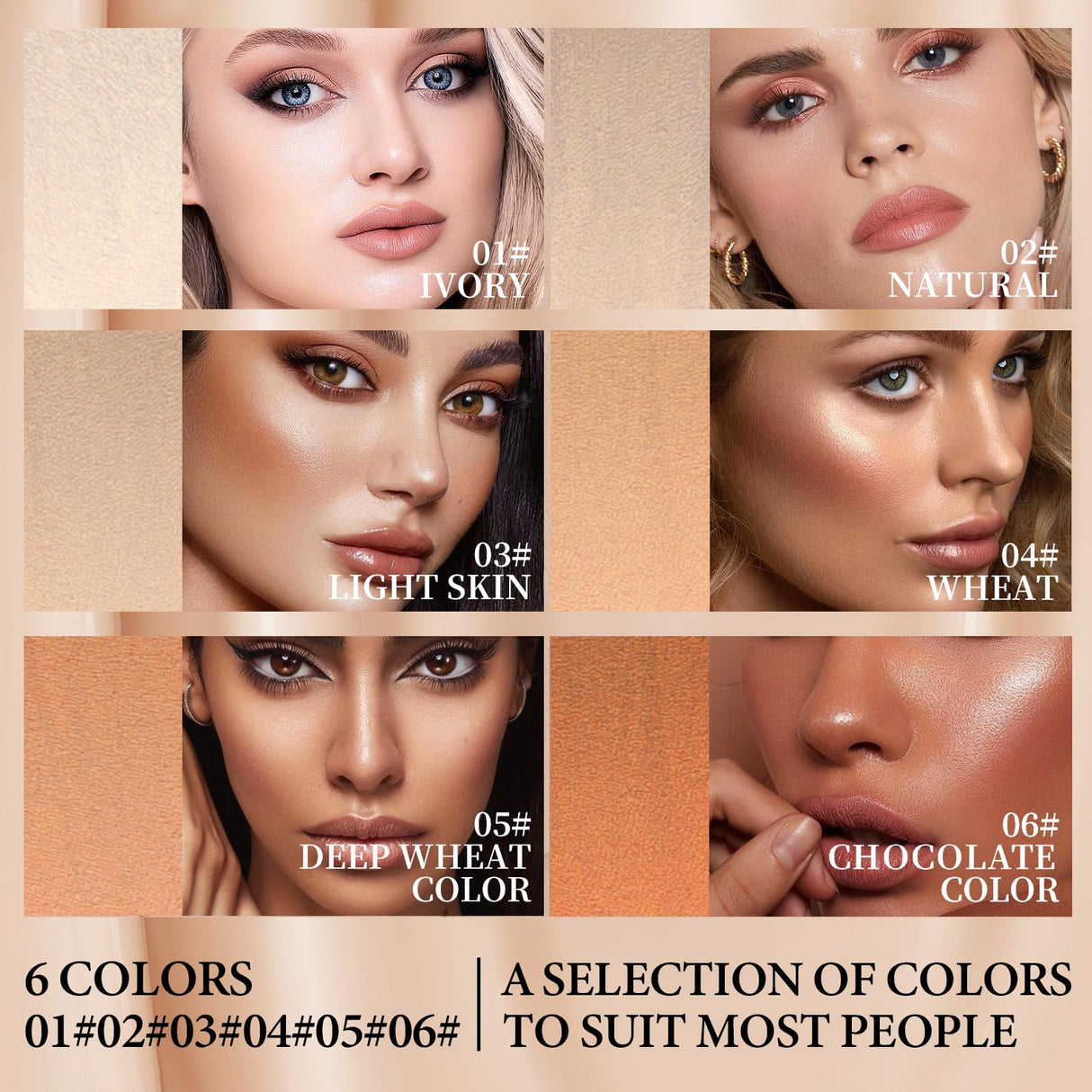 Face Foundation Contour Stick Long-wear Lightweight Brighten Stick Blemish Contouring Face Concealer Beauty Makeup 05#DEEP WHEAT COLOR