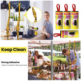 Qualirey 80 Pack Fly Strips Sticky Fly Trap Indoor Outdoor Hanging Fly Ribbon Tape Paper Flying Insect Trap Gnat Killer Traps for Fruit Flies, Bug, Insect, Pest (Yellow)