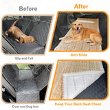 WTHAVEN Dog Car Seat Cover for Back Seat, Dog Bed for Car, Fit for Backseat Extenders, Car Seat Protector, Nonslip Soft Durable for Cars Trucks and SUVs (Light Brown, 24.8"*54")