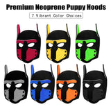 BDZBREN Pup Hood Dog Mask – Soft Neoprene Pup Play Hood with Removable Muzzle, Cosplay Puppy Mask Gear for Adults Costume Party