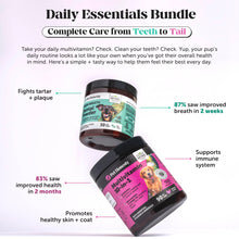 Load image into Gallery viewer, Multivitamin Dog Supplement - Glucosamine Chondroitin for Dogs, Probiotics, Omega Fish Oil, Dog Supplements &amp; Vitamins, Vitamins for Skin and Coat Allergies, (Peanut Butter 90 ct)
