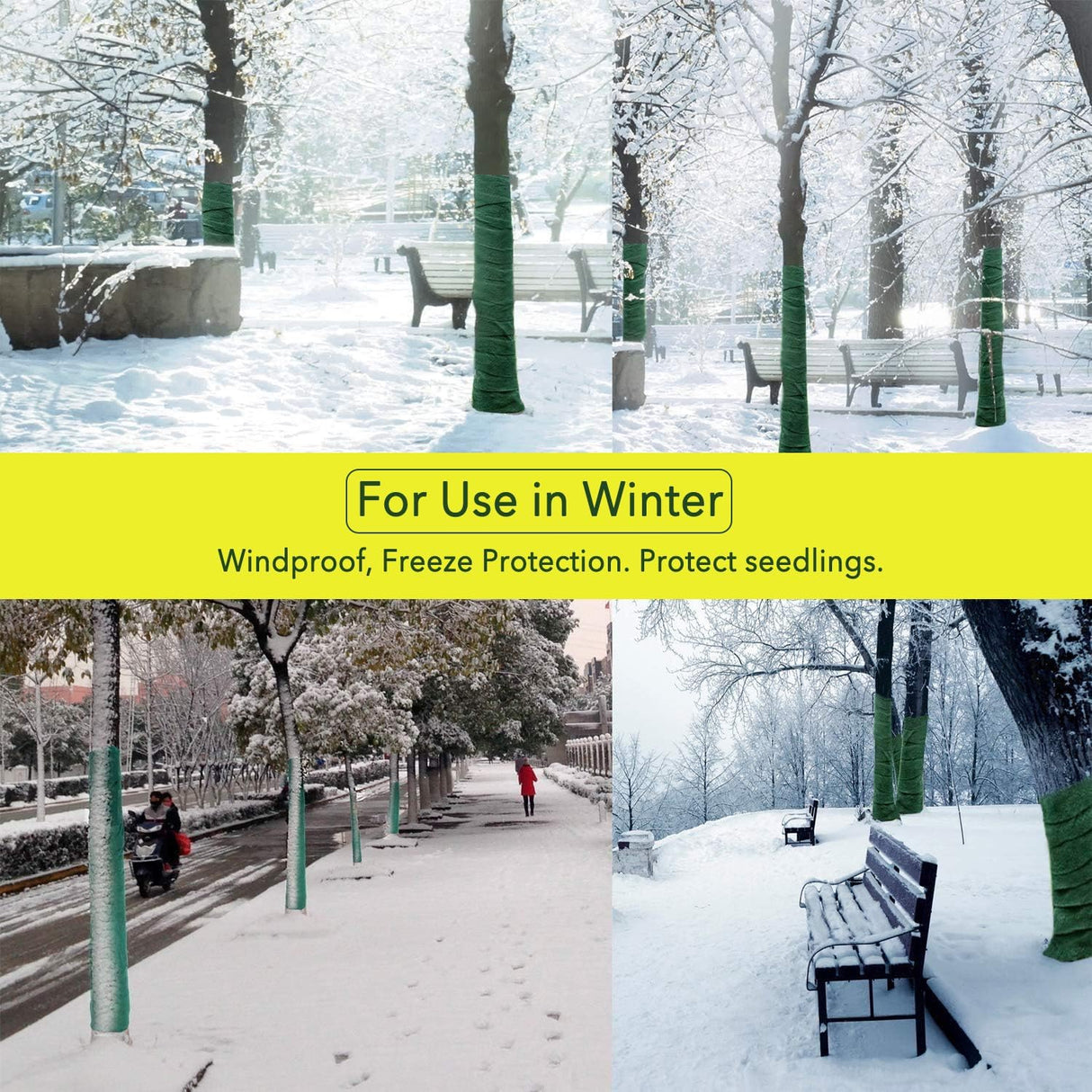 Konload Tree Protector Wraps, Winter Tree Trunk Guard Shrub Trees Antifreeze Bandage Protector Wrap Tree Protection from Deer and Animal