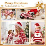 BAEJMJK Dog Christmas Sweater Striped Xmas Holiday Dog Clothes Warm Turtleneck Pet Puppy Outfits Costume Fall Winter Knit Pullover for Small Medium Large Dogs(Red Santa,XX-Large)