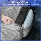 PETICON Front Seat Cover 2 Pack, Full Protection Dog Car Seat Cover with Side Flaps, Nonslip Scratchproof Captain Chair Seat Cover Fits for Cars, Trucks, SUVs, Jeep (Gray)