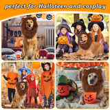NEWBEA Lion Mane for Dog Costume, Dog Lion Mane, Realistic Wig for Medium to Large Sized Dogs, Halloween Costumes, Dark Brown with Ear Tail