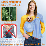Dog Sling Carrier for Small Dogs,Carrying Wrap Anti-Anxiety Cat Sling,Adjustable Pet Sling(Light Gray)