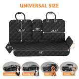 Simple Trending Dog Car Seat Cover, Back Seat Pet Bed Mat Protector Waterproof Bench Car Seat Cover, Nonslip Pet Car Bed Dog Hammock for Car, SUV, Truck