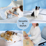 Bedsure Cooling Mat for Small Dogs - Q-Max>0.4 Thin Breathable Crate Pad Indoor for Puppy and Cat with Chill Cool Fiber and Non-Slip Bottom，Portable Washable Kennel Mat in Outdoor Summer, 24x18, Grey
