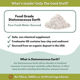 Wholistic Pet Organics Diatomaceous Earth - Food Grade for Dogs & Cats - 13 Oz - Multi Use Powder - Pet Safe Non-Chemical Freshwater Sourced Silica Supports Overall Health - Made in USA - 105 Scoops