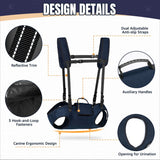Nasjac Dog Lift Harness for Large Dogs - Full Body Dog Sling Carrier with Adjustable Straps & Control Handle, Breathable Backpack for Elderly Injured Arthritic Disabled Medium Large Dogs, Navy XL