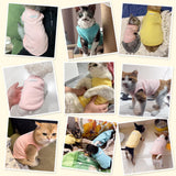 4Pcs Dog Shirt Dog Summer Clothes Sleeveless Doggy T-Shirt Colorful Puppy Tank Tops Breathable Vest Tshirts for Small Medium Dogs Cat Clothing (4pcs(Yellow+White+Blue+Pink), M(5.5-8.8lb))
