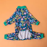 LovinPet Onsie for Dog After Surgery Big Dogs, Big Dog Clothes, Post Surgery Onesie, Lightweight Fabric Pitbull Dog Pullover Pajamas, Puppy Pajamas, Pitbull Clothes, Blue Green XL
