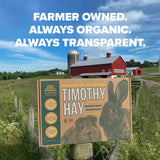 Eaton Pet and Pasture Naturally Grown, Premium, 1st Cut Blend, Western Timothy Hay Orchard Blend, Small Animal Food, Sustainable, Eco-Friendly, Farmer-Owned, 25LB-Box.