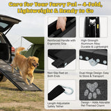 Upgraded Dog Ramp for Car 71" X-Long & 19.7" Wider Portable Dog Ramps for Large Dogs Non Slip Rug Surface Extra Wide Steps for SUV Car and Truck Folding Dog Ramp Supports Up to 270LBS