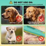 Professional 3-Row Tick & Flea Comb for Dogs & Cats - Stainless Steel Teeth with Negative Ion Anti-Static | Detangling Grooming Tool for Poodles, Shih Tzus & Long Haired Pets (One Size)