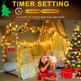 KNONEW 197FT 500 LED Christmas Lights Outdoor String Lights 8 Modes & Memory Fairy Light Plug in Waterproof LED String Lights for Xmas Yard Tree Wedding Party Holiday Decorations (Warm White)
