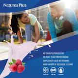NaturesPlus SPIRU-TEIN Shake - Raspberry Royale Flavor - 1.12 lbs, Protein Powder - Plant Based Meal Replacement, Vitamins & Minerals for Energy - Vegetarian, Gluten-Free - 15 Servings