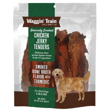 Load image into Gallery viewer, Waggin' Train Smoked Chicken Jerky Tenders for Dogs with Turmeric and Human Grade Bone Broth, Grain and Corn Free, High Protein, Premium Limited Ingredient 100% Real Chicken Dog Treats, 24 oz. Pouch
