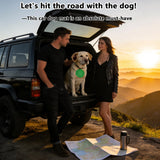 SNZ Waterproof Dog Car Seat Cover for Back Seat, Pet Seat Protector with Non-Slip Backing & Fashion Pattern, Fits Cars Trucks SUVs Universal Bench Seat Cover Incidentally Dog Seat Belt 3 Piece Set