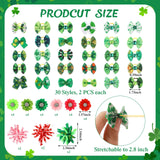 Kacctyen 150 Pcs St. Patrick's Day Dog Bows with Rubber Bands St. Patrick's Day Flower Yorkie Dog Hair Bow Pet Hair Accessories for Small Medium Puppy Bunny Pet Cat(Heart,Clover)
