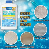 ADIOS! Hot Tub Hard Water Calcium Remover with Scale and Stain Clarifier, Soften Treat and Reduce Spa and Pool Deposits - Quart (32 oz)