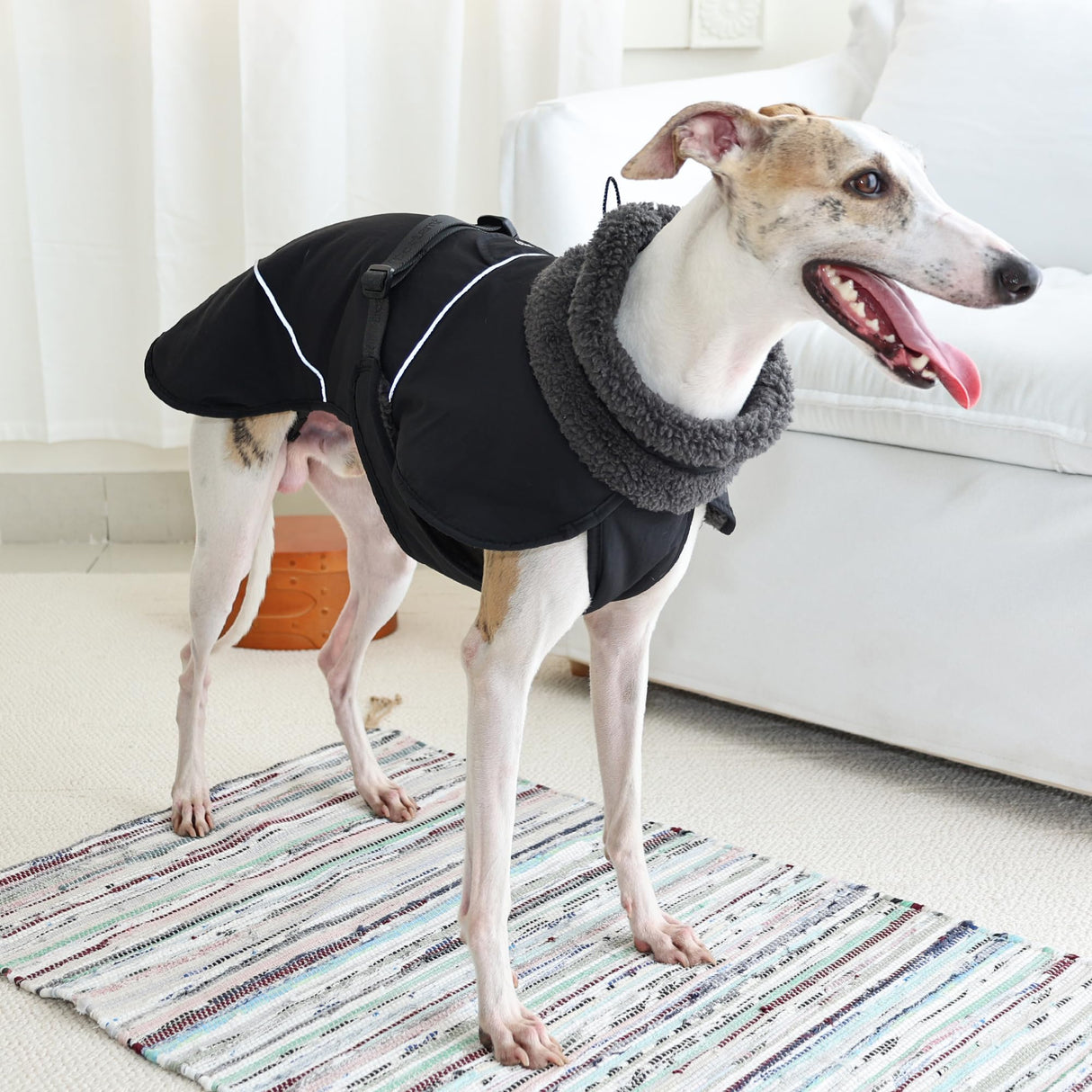 Dog Cold Weather Coats Pet Water-Resistant Jackets Snow Clothes Harness Suit Winter Gear (Beige, Medium)