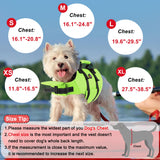 Dogcheer Dog Life Jacket with Back Zipper, High Buoyancy Puppy Swimming Vest, Dog Life Vest for Boating, Reflective Pet Floating Swim Vest PFD for Small Medium Large Dogs-Green,XL